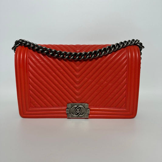 Preloved Chanel Leboy bag Red - NG102616
