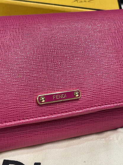Fendi - Portefeuille compagnon rose fuchsia