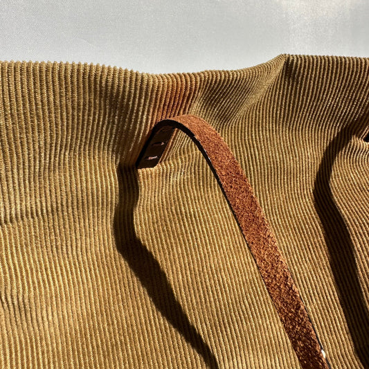PREOWNED Fendi Tote Bag in Beige Corduroy
