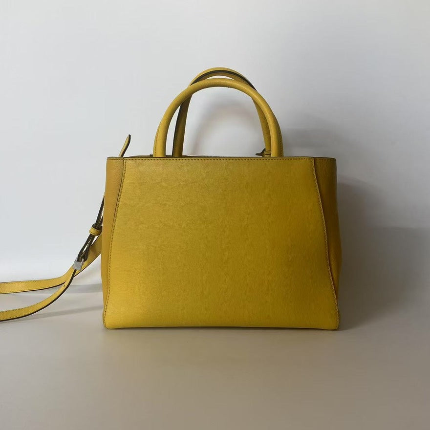 Fendi 2Jours Mustard Yellow Tote Bag