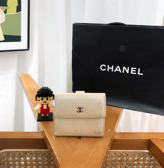 Chanel Beige Wallet - Preloved Classic Style