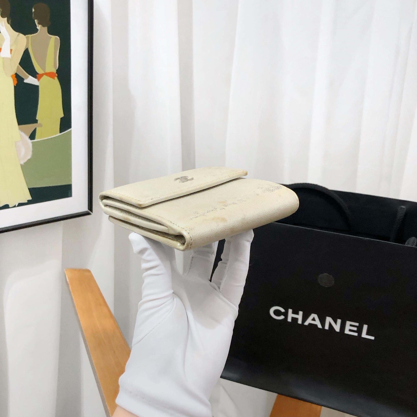 Chanel Beige Wallet - Preloved Classic Style