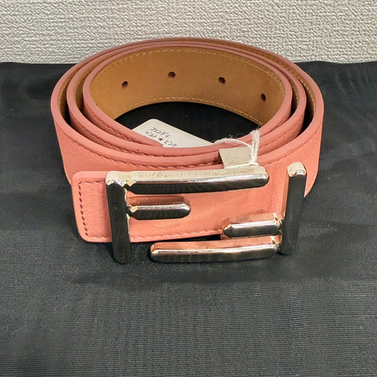 Preloved Fendi Leather Belt FM4047 Pink 70-80cm