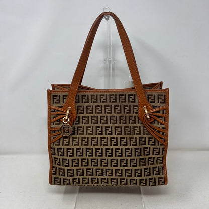 Preloved Fendi Zucca Canvas & Leather Brown Tote Bag AF382