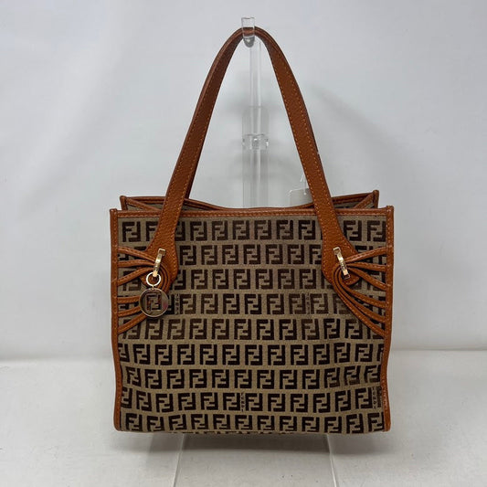 Preloved Fendi Zucca Canvas & Leather Brown Tote Bag AF382