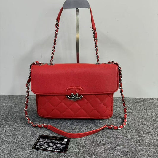 Preloved Chanel Quilted Shoulder Bag Red