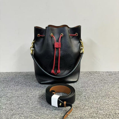 Preloved Fendi Mon Tresor Black Leather Bucket Bag