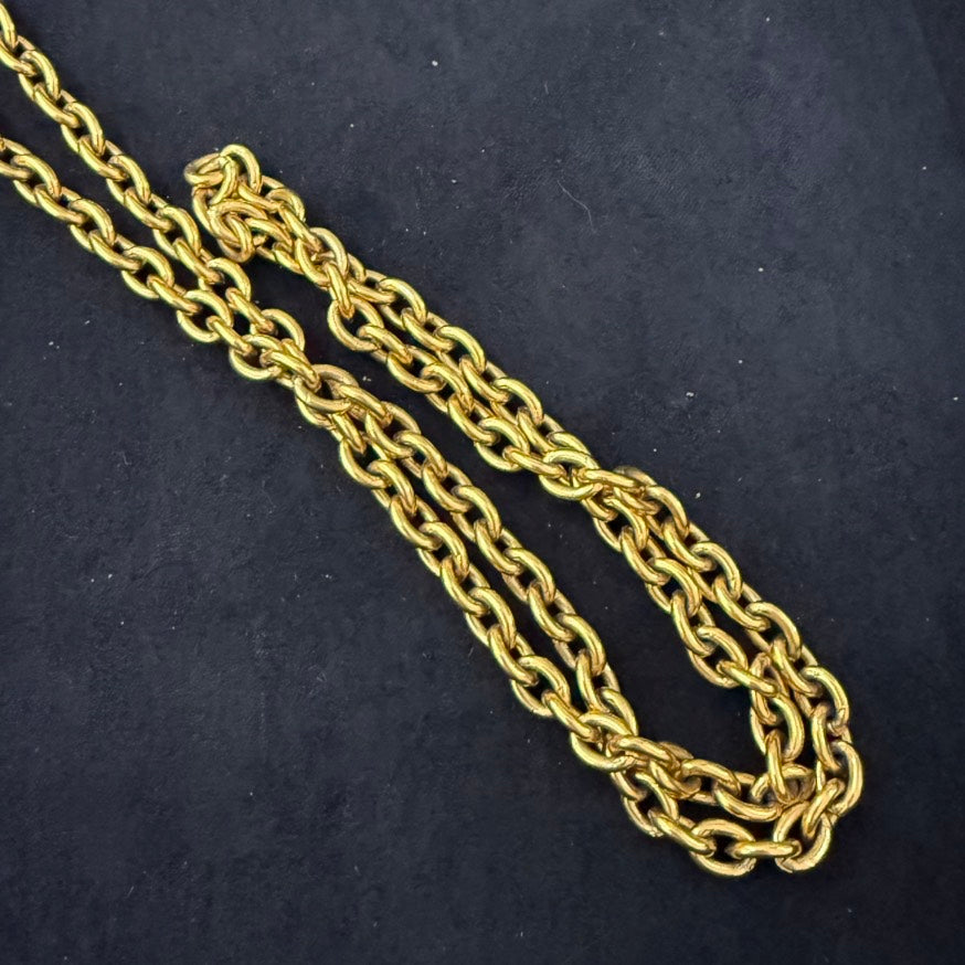 Vintage Chanel Coco Necklace TKB Gold Pendant