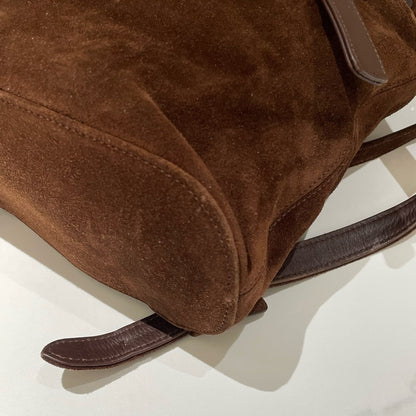 Vintage Chanel Suede Leather Backpack in Brown (1998) - Iconic Designer Bag #13652