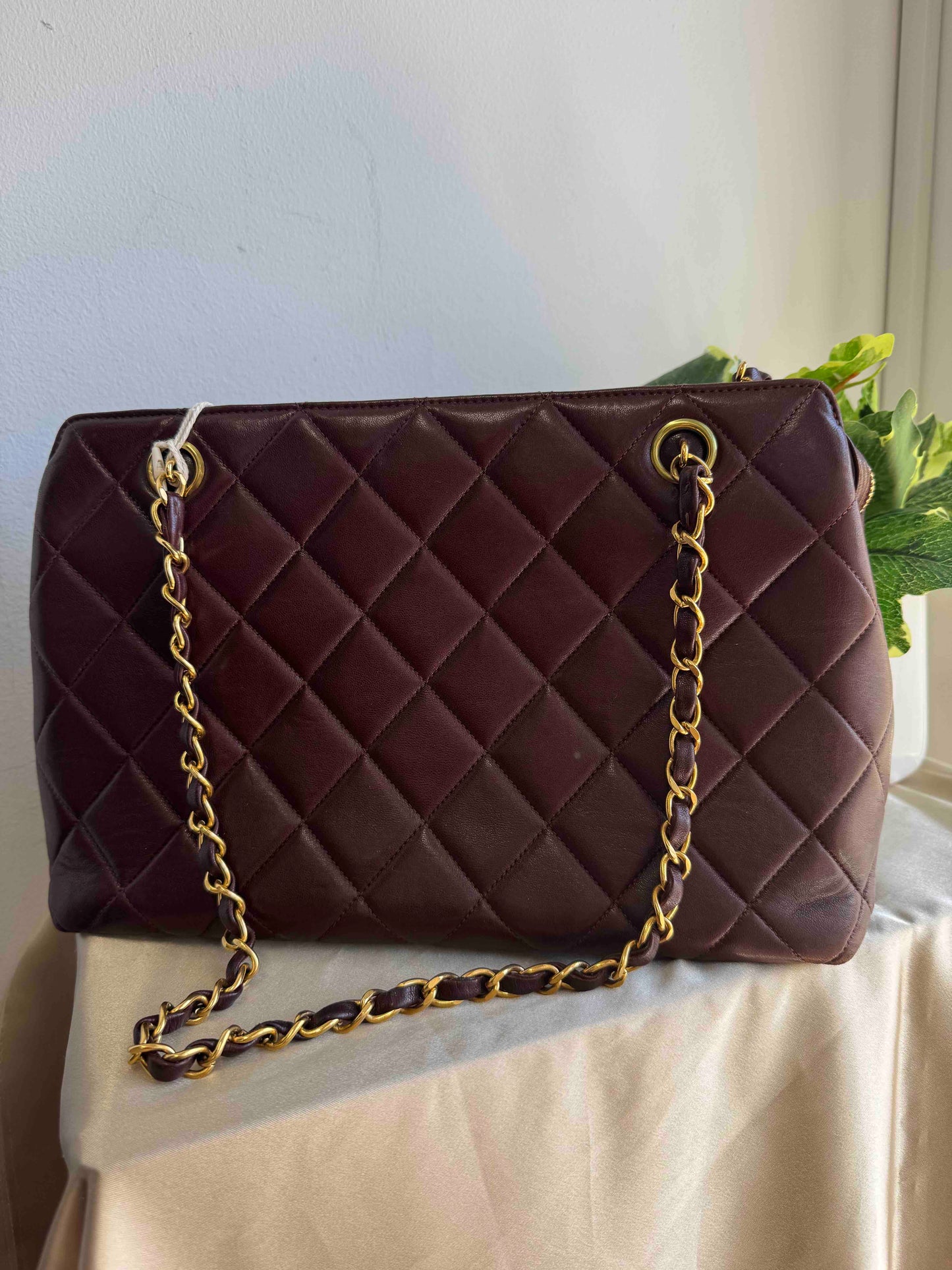 Chanel Burgundy Red Quilted Chain Shoulder Bag