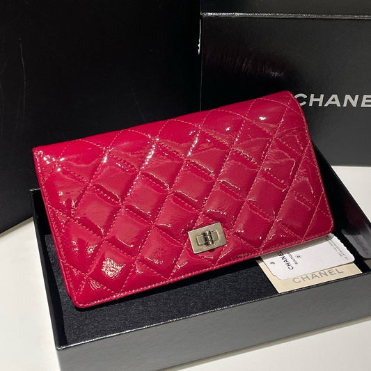 Chanel 2.55 Patent Leather Wallet Pink Unused (2010) #13683