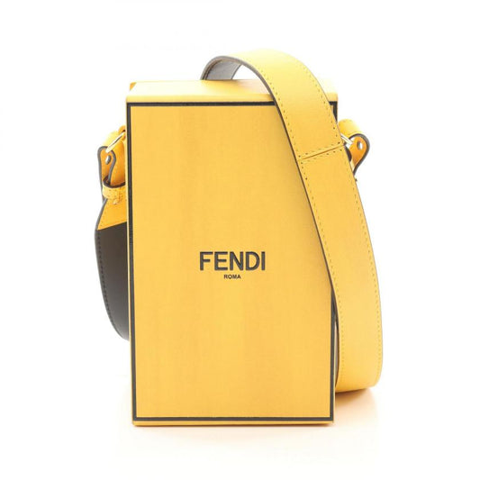 Pre-loved FENDI Box Shoulder Bag Leather Yellow - Excellent Condition