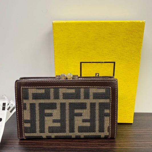 Preloved Fendi Zucca Wallet Brown Canvas LB109834