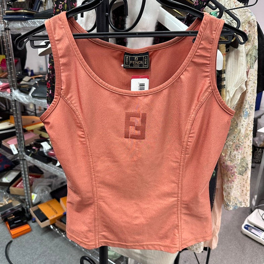 Pre-loved Fendi Tank Top Coral Vests