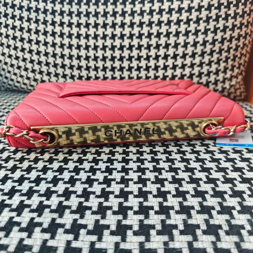 Preloved Chanel Trendy CC Pink Quilted Shoulder Bag