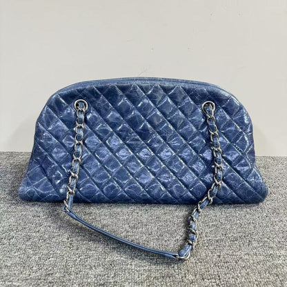 Preloved Chanel Quilted Blue Shoulder Bag SJZ2-16