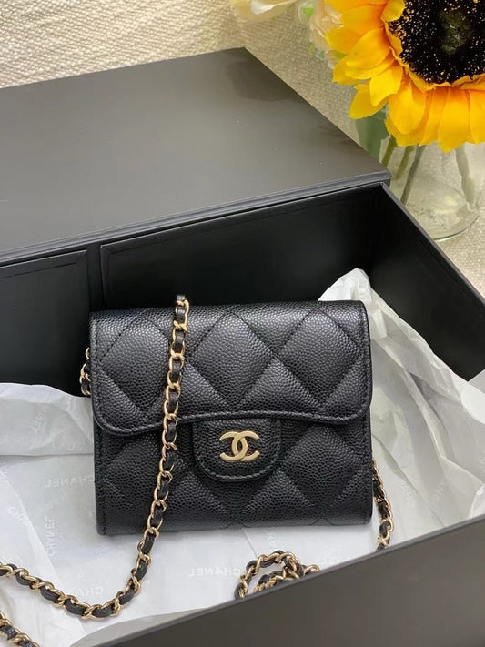 Preloved Chanel Mini Bag 8175 Black Quilted Lambskin Crossbody