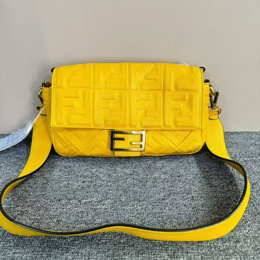 Fendi Baguette Bag Yellow Shoulder Bag